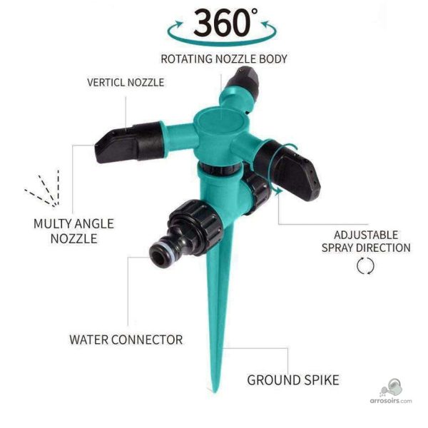 Arrosage efficace à 360 degrés pour espaces extérieurs