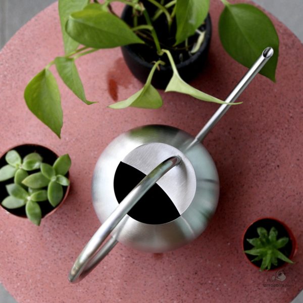Arrosoir en acier au design élégant et fonctionnel