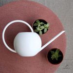 Arrosoir blanc classique, idéal pour les fleurs
