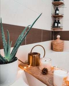 Arrosoir doré, accessoire chic pour vos plantes d'intérieur