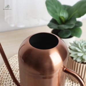 Accessoire de jardinage : arrosoir long bec en métal cuivré