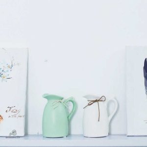 Arrosoir en céramique aux couleurs vives et design élégant