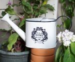Pratique arrosoir blanc en fer pour arroser les plantes