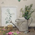 Arrosoir Fleuri en Zinc pour jardinage