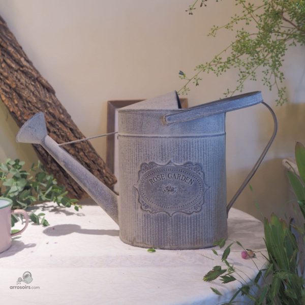 Arrosoir décoratif en zinc pour un jardin stylé