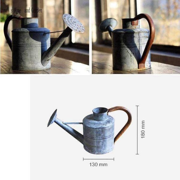 Arrosoir en métal au style rétro, idéal pour le jardin