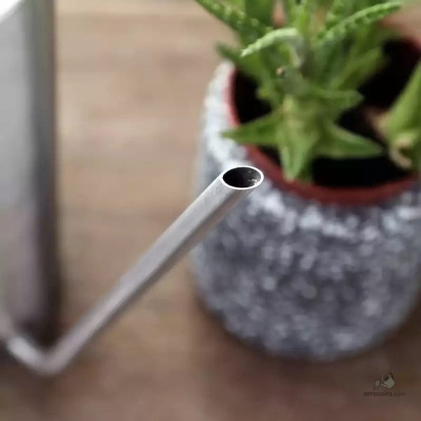 Arrosoir inox au design épuré et fonctionnel