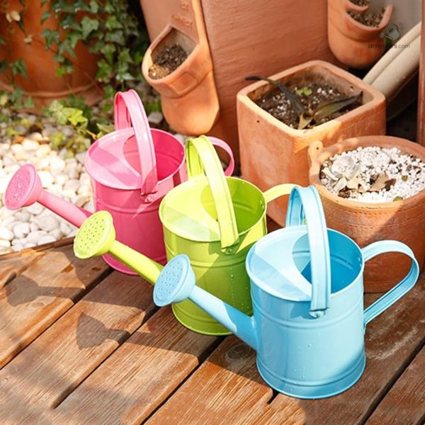 Arrosoir de jardin en acier galvanisé