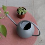 Arrosoir en métal gris, parfait pour les plantes d'intérieur