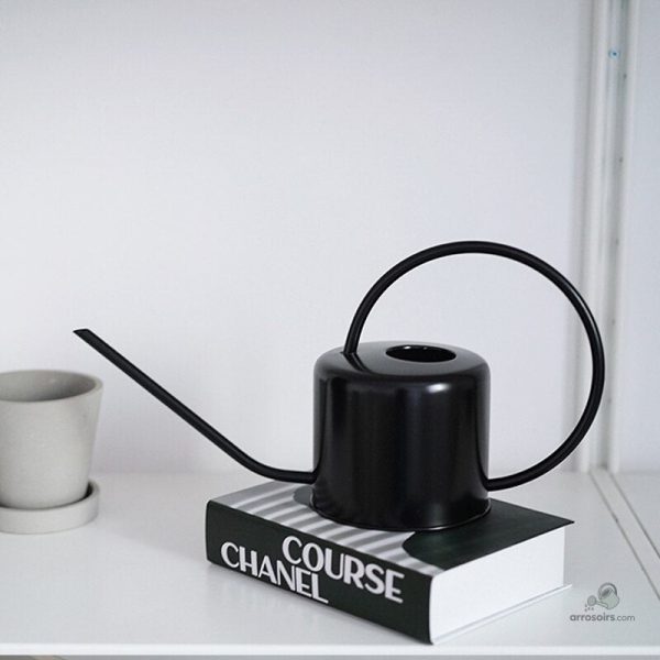 Arrosoir noir élégant et pratique pour le jardinage