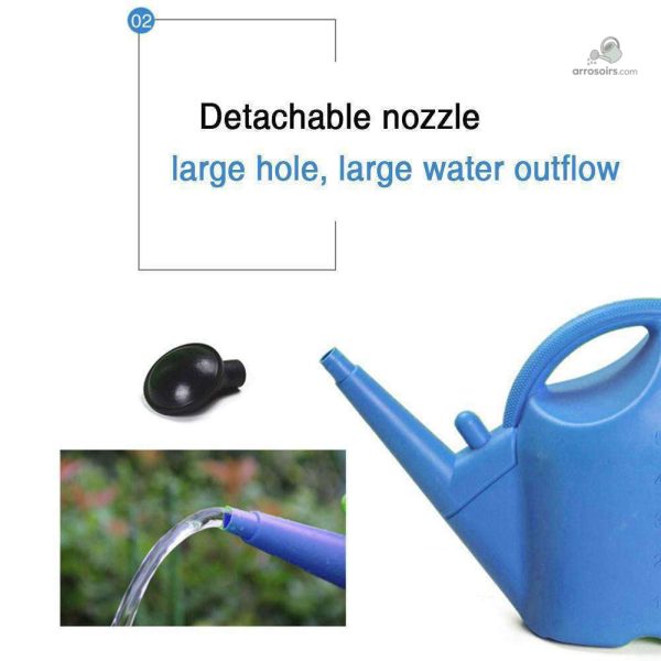 Arrosoir bleu 9L, accessoire de jardin essentiel