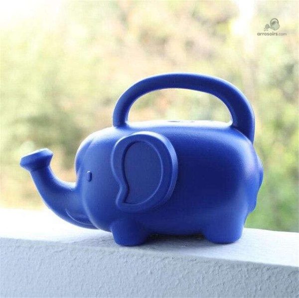 Arrosoir éléphant bleu pour enfants, design amusant et coloré