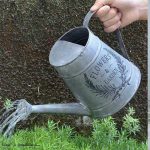 Accessoire de jardinage : arrosoir en métal robuste
