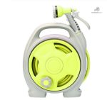 Dévidoir compact pour tuyau d'arrosage, gain de place