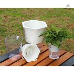 Pot d'arrosage avec système d'auto-irrigation