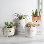 Cache-pot animalier pour plantes vertes