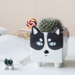 Pot décoratif avec motifs d'animaux