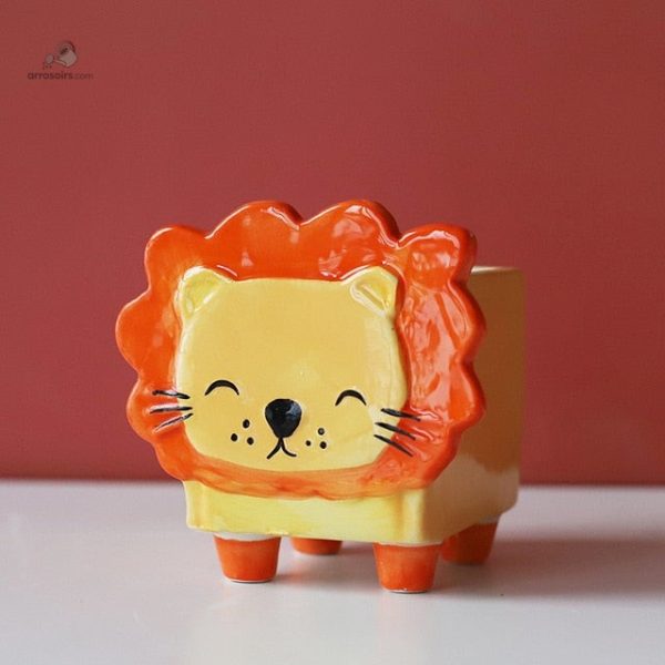 Pot de fleurs mignon avec design animalier