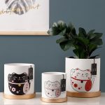 Pot de fleurs japonais en céramique élégante