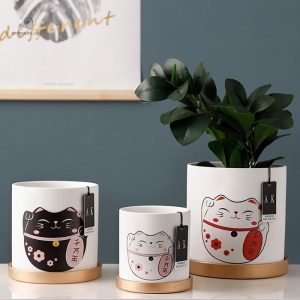 Pot de fleurs japonais en céramique élégante