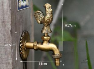 Accessoire de jardin : robinet d'arrosage en laiton robuste