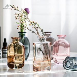 Soliflore en verre coloré