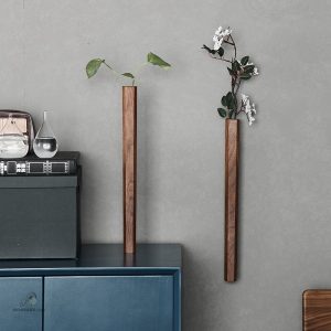 Vase soliflore en bois naturel pour fleurs individuelles