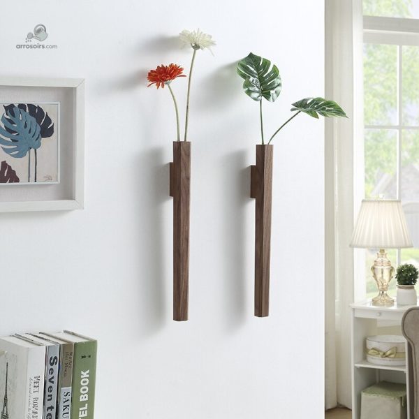 Vase mural en bois pour une touche décorative unique