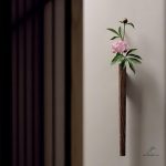 Accessoire mural en bois pour fleurs séchées