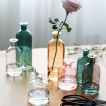 Soliflore Vintage en verre élégant pour fleurs individuelles