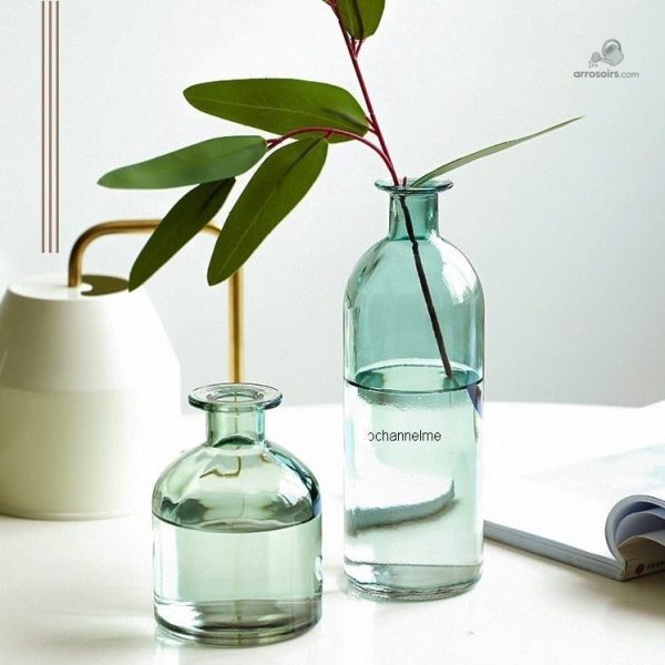 Soliflore en verre transparent au style ancien