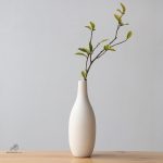 Vase blanc chic en céramique pour décoration