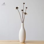 Vase céramique blanc, accent décoratif élégant