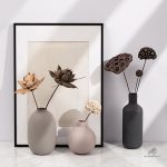 Vase contemporain en céramique élégante
