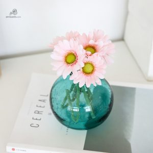Vase en verre turquoise Dame Jeanne