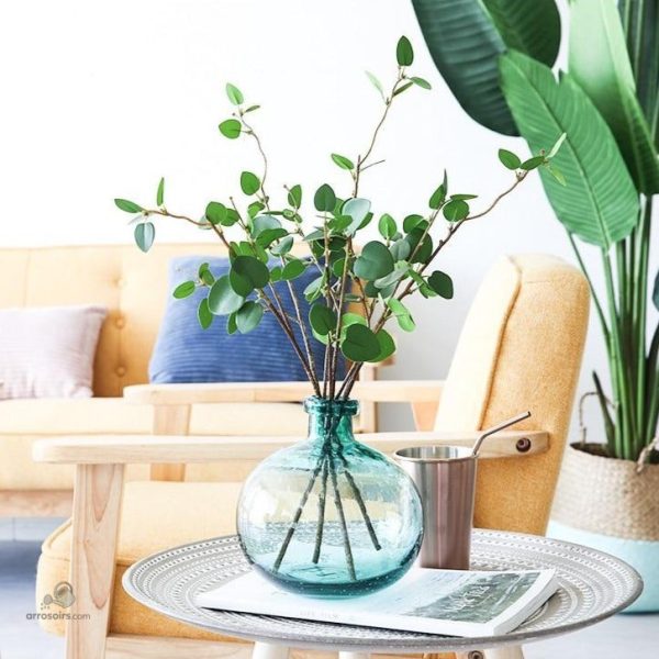 Vase Dame Jeanne, style vintage turquoise