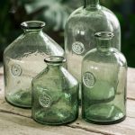 Dame Jeanne en verre vert, accessoire déco