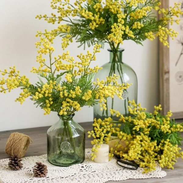 Vase décoratif en verre, teinte verte