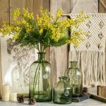 Vase en verre vert pour intérieur moderne