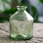 Vase en verre de style vintage, couleur verte