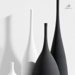 Vase design artistique aux lignes épurées