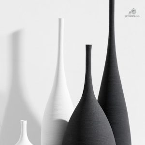 Vase design artistique aux lignes épurées