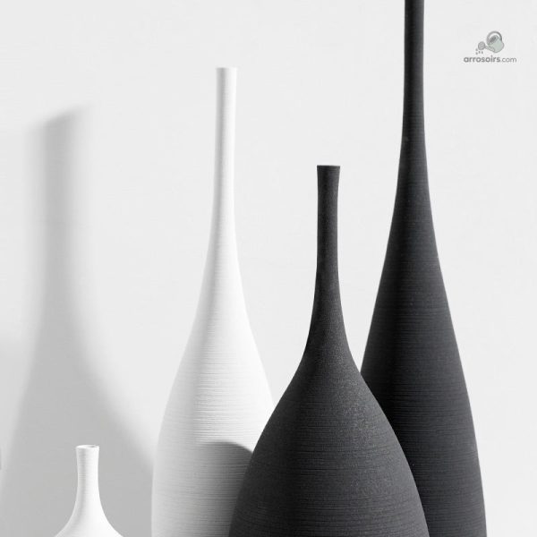 Vase design artistique aux lignes épurées