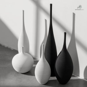 Vase design minimaliste en céramique