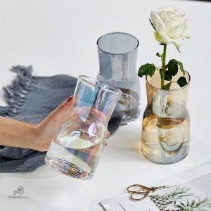Vase en verre transparent élégant