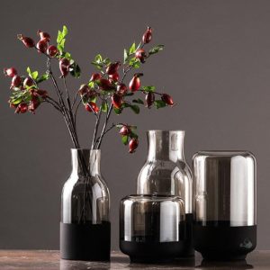 Vase en verre contemporain
