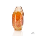 Vase décoratif en verre avec motifs colorés