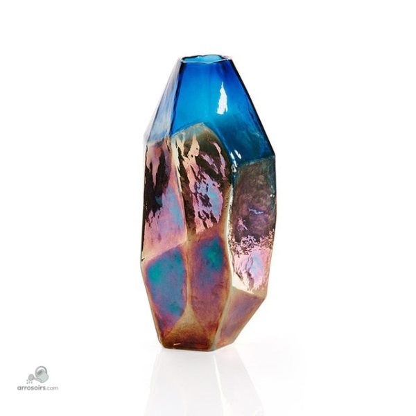 Vase en verre coloré pour fleurs fraîches