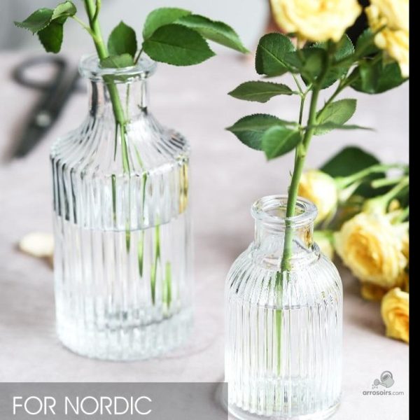 Flacon en verre pour soliflore, style minimaliste