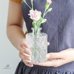 Flacon décoratif en verre, parfait pour une seule tige